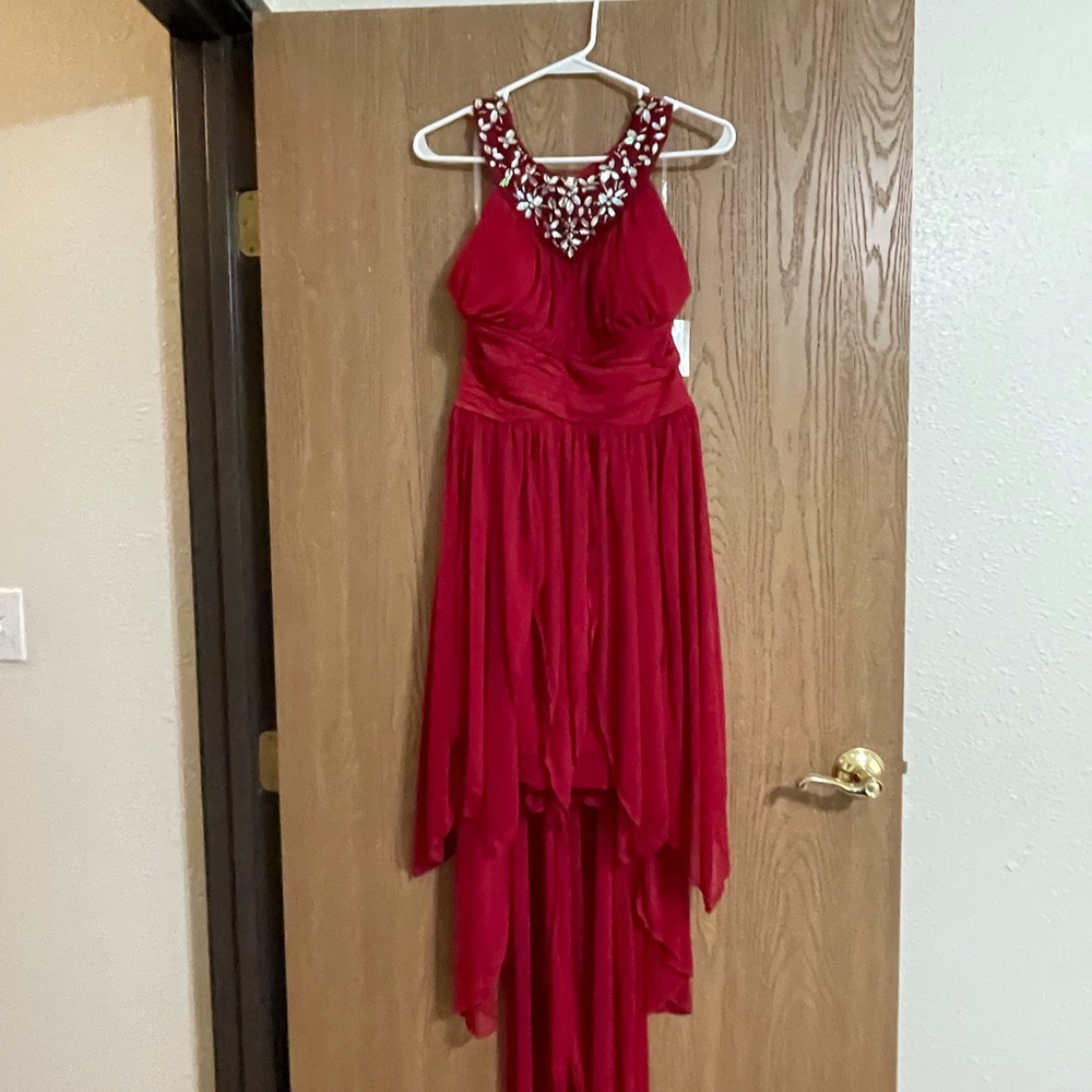 Red formal dress